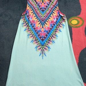 12 Pm By Mon Ami Multicolor Chevron Dress